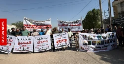 بابل.. موظفو العقود يتظاهرون للمطالبة بالتثبيت على الملاك الدائم (صور)