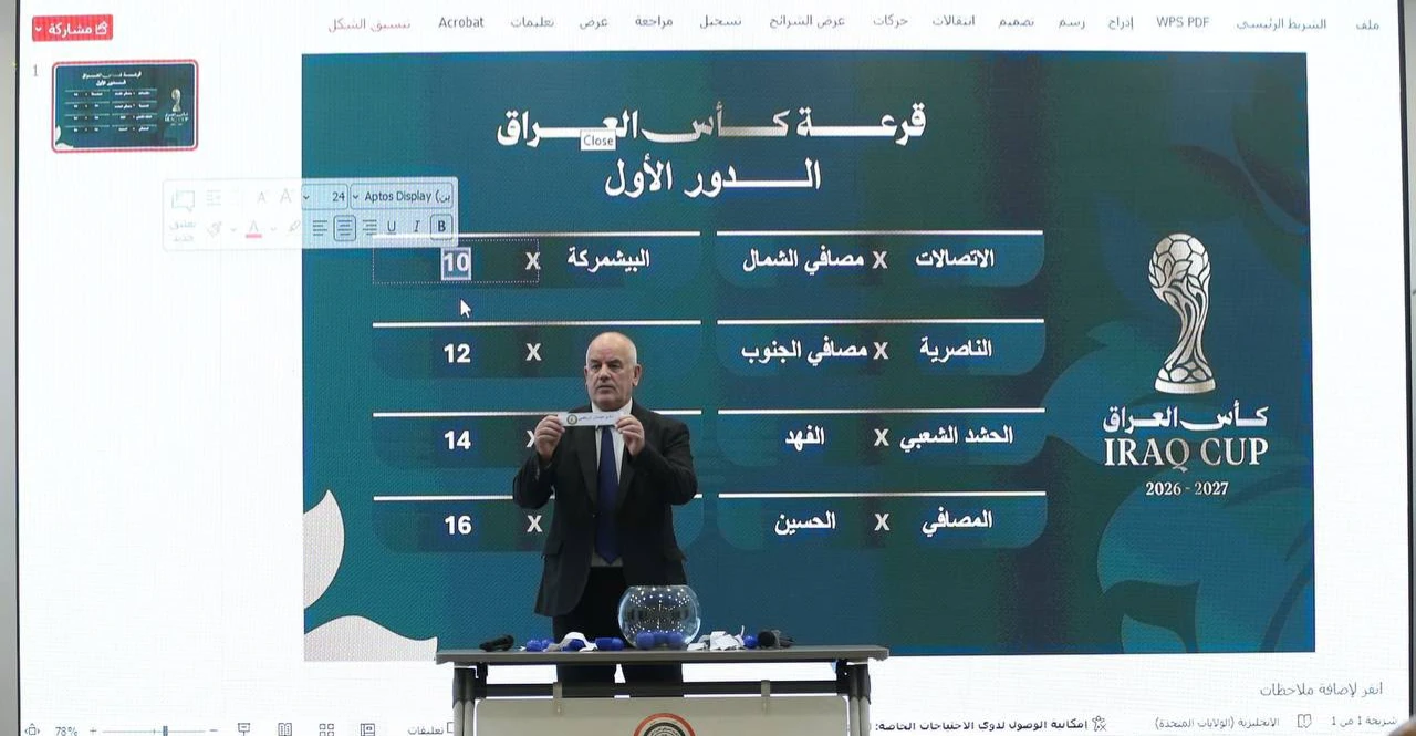 رسمياً.. تحديد مواعيد مباريات كأس العراق والنهائي في ملعب كربلاء