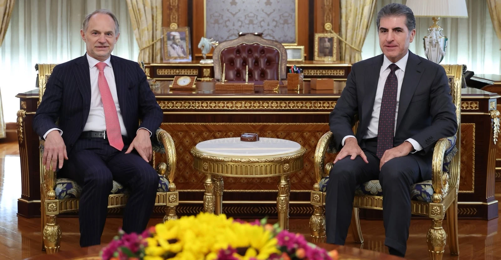 نيجيرفان بارزاني والقنصل الفرنسي الجديد يبحثان العلاقات بين أربيل وبغداد