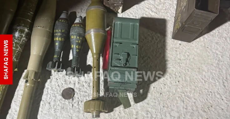 ضبط صواريخ وعبوات ومخبأ أسلحة داخل حسينية بمدينة بغداد واعتقال حارسها