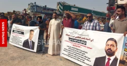 Protesting Basra heavy machine operators demand fuel restoration
