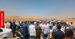 سائقو الشاحنات يقطعون طريق كركوك - السليمانية بسبب توقف السونار