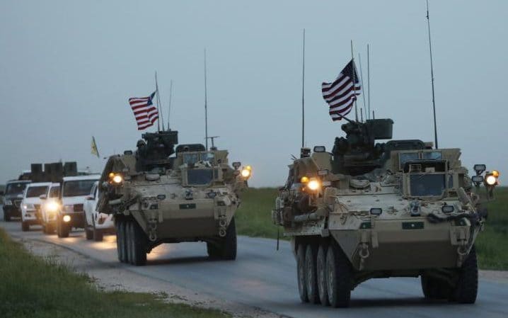  US troops seen patrolling Syria-Turkey border as Washington tries to stop Turkish air strikes on Kurds 
