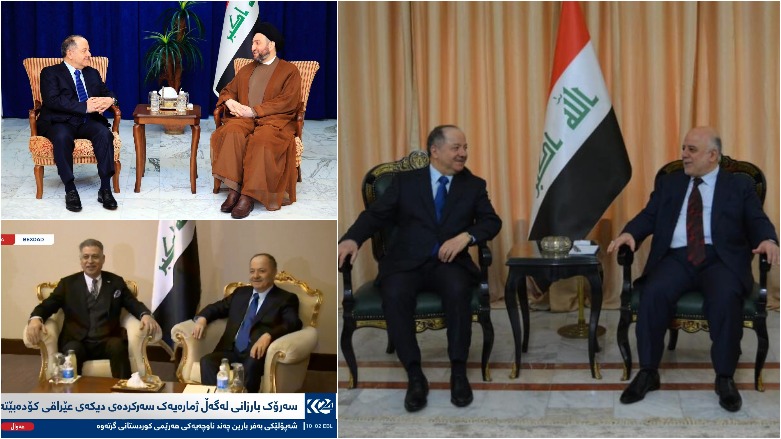 Masoud Barzani meets Abadi, leaders across the political spectrum in second-day visit in Baghdad