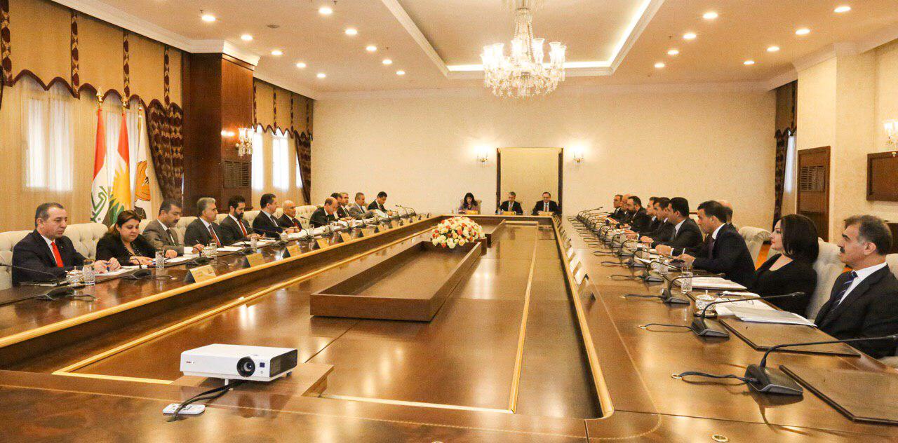مجلس وزراء كوردستان يتخذ قرارات تخص البيشمركة وأصحاب العقود وحقوق الاقليم