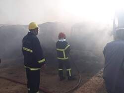 اندلاع النيران في المدينة الطبية وسط العاصمة بغداد 