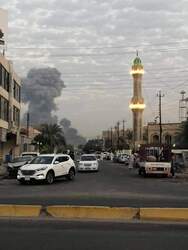 بغداد تصحو على صوت دوي انفجار قوي وانبعاث دخان اسود داكن (صورتان)