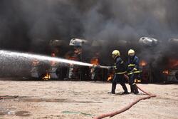 اخماد حريق في بغداد بست فرق اطفاء