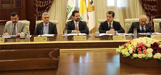 مجلس وزراء اقليم كوردستان يعقد جلسة لمناقشة ملفين وعدد من المواضيع
