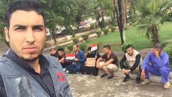 TV reporter in Baghdad injured by a tear gas canister in the face
