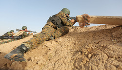 Iraqi border guards deployed on the borders of Kurdistan and Turkey