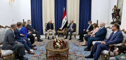 الرئيس العراقي يبحث مع وفد امريكي دعمم خطط الاصلاحية
