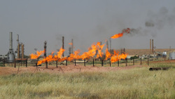 Fires broke out in an oil field northeast of Kirkuk