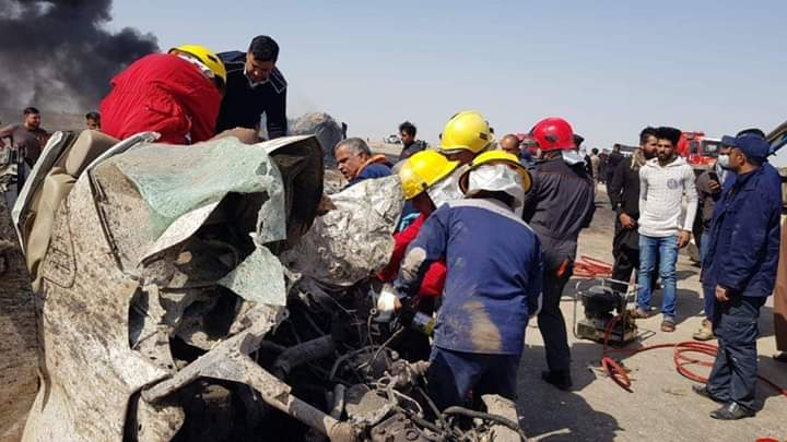 وفاة 13 شخصا بحادث سير مروع جنوبي العراق