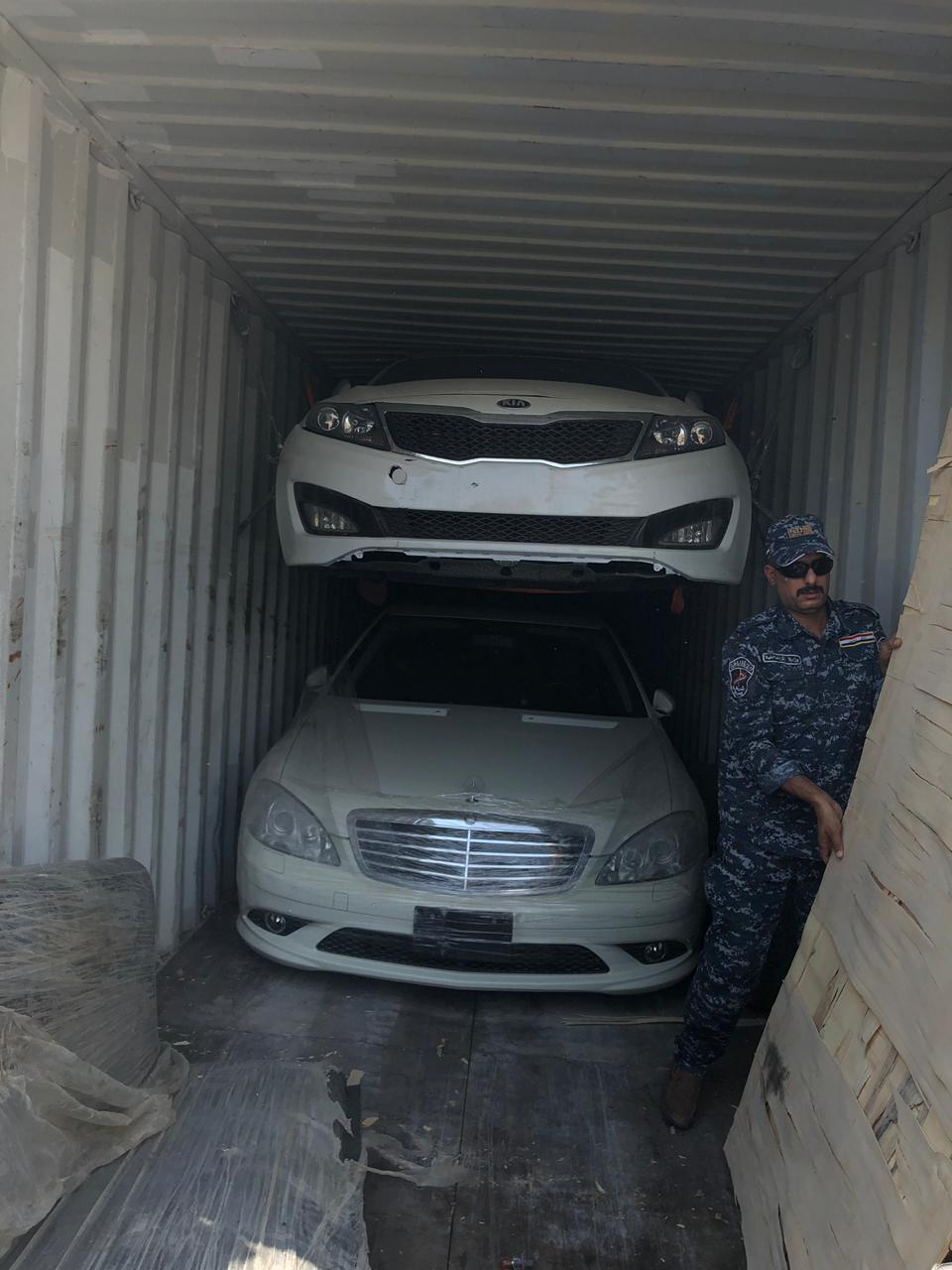 احباط محاولة تهريب عشرات السيارات اقصى جنوب العراق