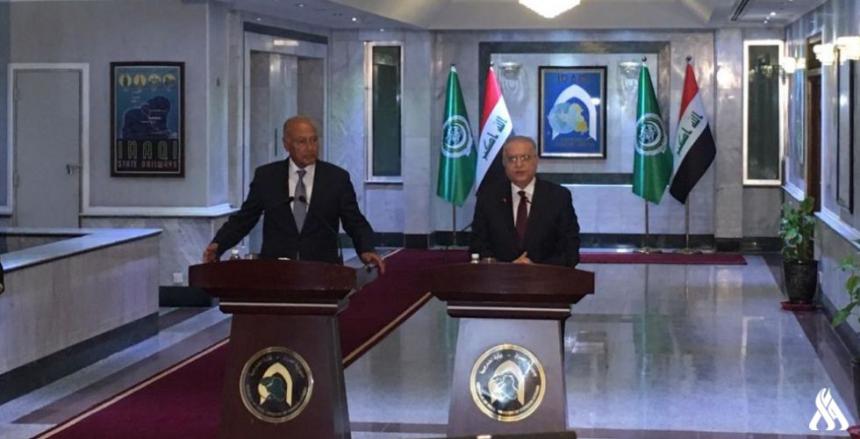 وزير خارجية العراق وأبو الغيط يبحثان الهجمات الاسرائيلية في المنطقة