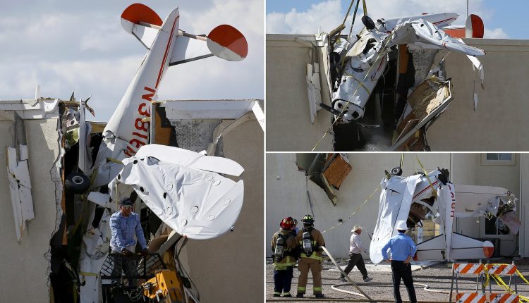 بالصور والفيديو: طائرة تصطدم بمبنى وطاقمها ينجو بأعجوبة