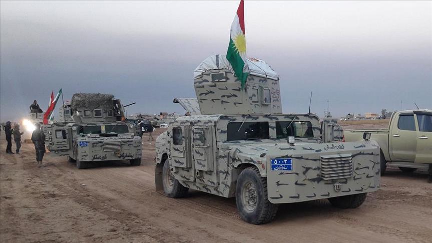 A clash between Peshmerga and an Iraqi force near Garmyan