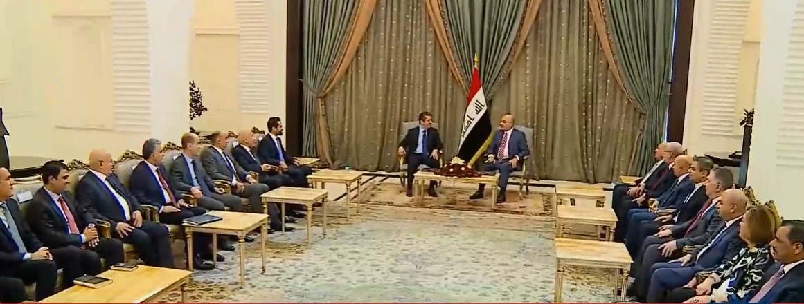 وفد حكومة اقليم كوردستان يجتمع مع الرئيس العراقي