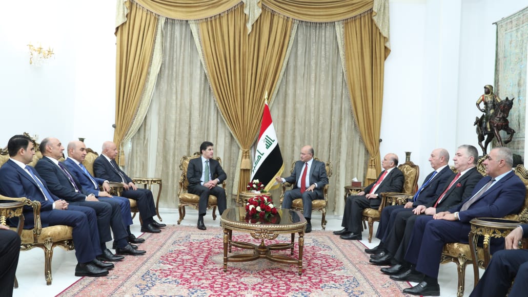 الرئيس العراقي: زيارة بارزاني لبغداد ستعزز تطوير المؤسسات التشريعية والقانونية