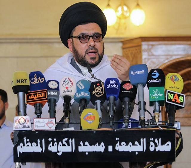 خطيب صدري يفصح عن مراهنة الحكومة العراقية على آمرين لإنهاء الاحتجاجات