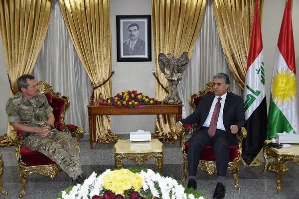 وزير داخلية كوردستان يبحث مع التحالف الدولي امن مناطق النزاع