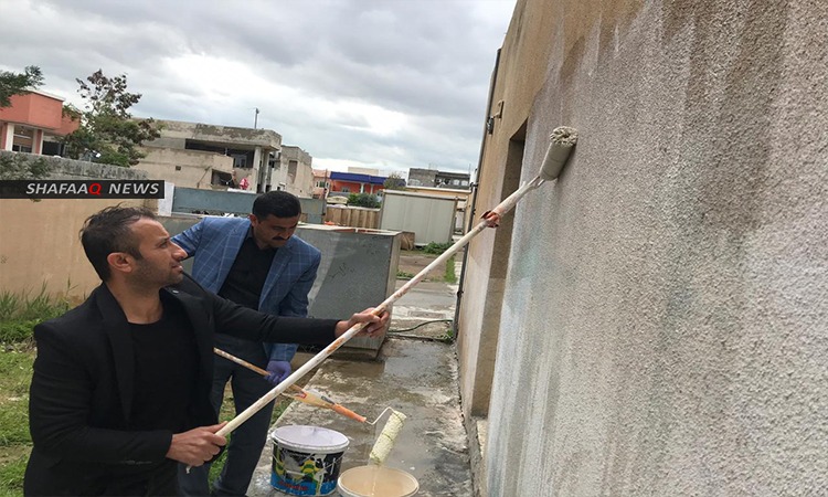 Kurdish teachers invest the lockdown by restoration schools campaigns in Kirkuk