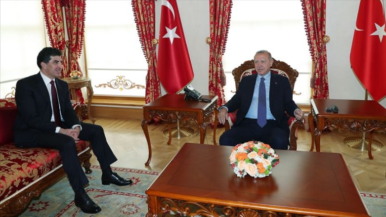 In first foreign trip, Kurdistan president meets Erdogan in Istanbul