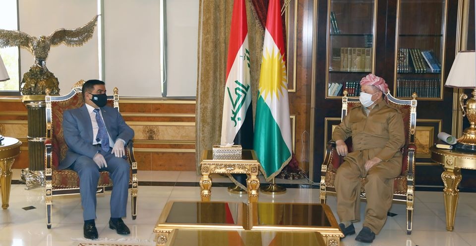 Masoud Barzani hosts the Iraqi minister of Defense in Erbil