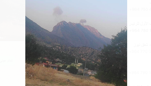 Turkish fighters bomb a mountain summit in Duhok