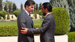 Nechirvan Barzani holds a meeting with Mohammed al-Halbousi in Baghdad