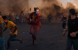 What does the "Joker" do in the demonstrations in Iraq?