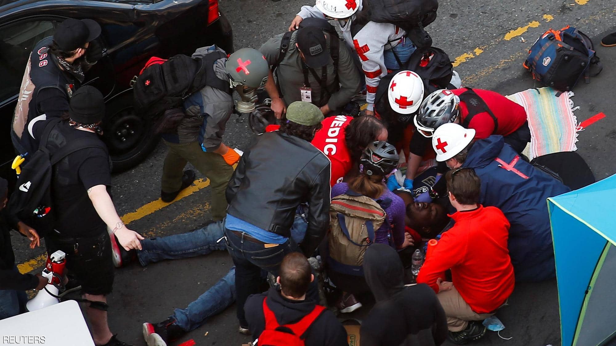 Seattle: A man drives into a protest and shoots a demonstrator