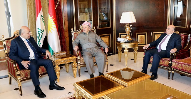 Barzani discusses five files with Saleh