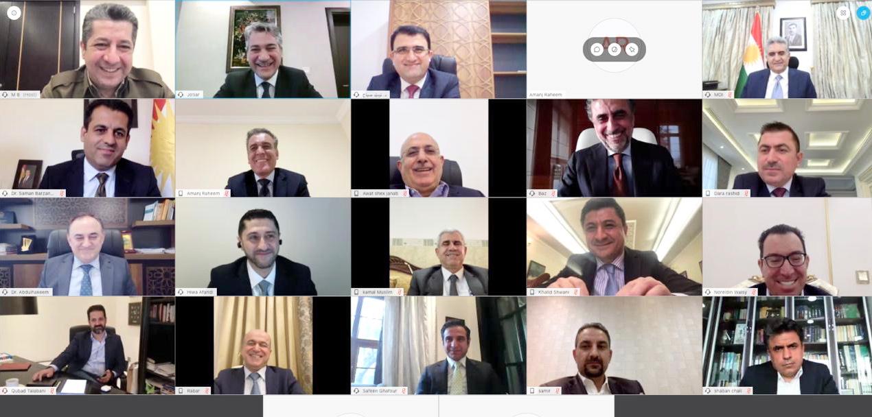 أول اجتماع افتراضي لحكومة كوردستان يبحث ملفين