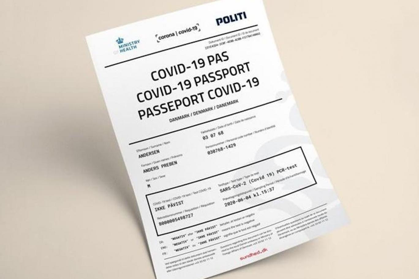 Denmark launches the first Covid-19 downloadable passport