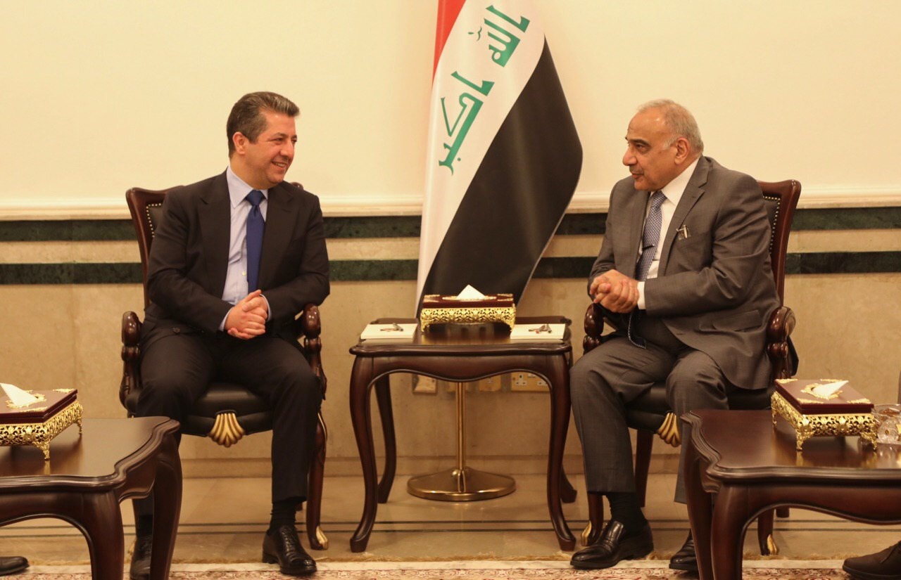 بدء اجتماع وفد حكومة اقليم كوردستان مع عادل عبد المهدي في بغداد
