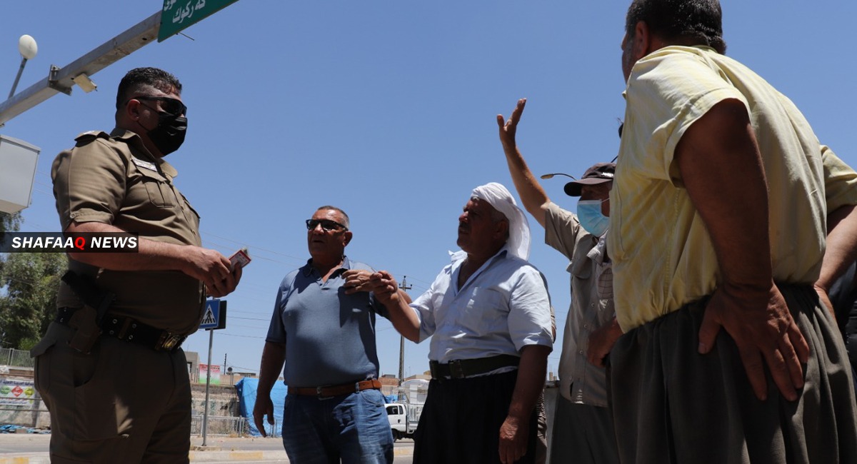 شرطة كركوك تحكم قبضتها في ثاني أيام الحظر الشامل (صور وفيديو)