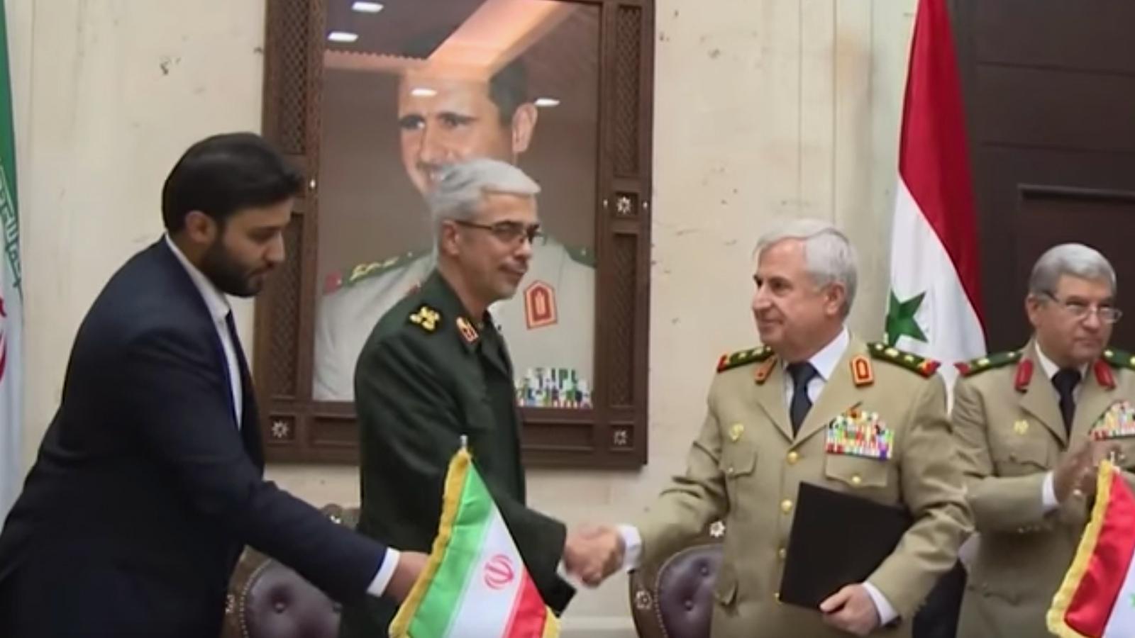 الجيشان السوري والإيراني يوقعان اتفاقية عسكرية شاملة