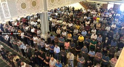 بالصور.. أول صلاة جمعة بعد إعادة فتح الجامع الكبير في السليمانية