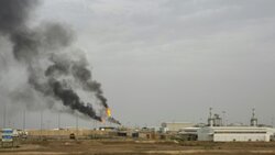 حريق بمصفاة نفطية اقصى جنوب العراق