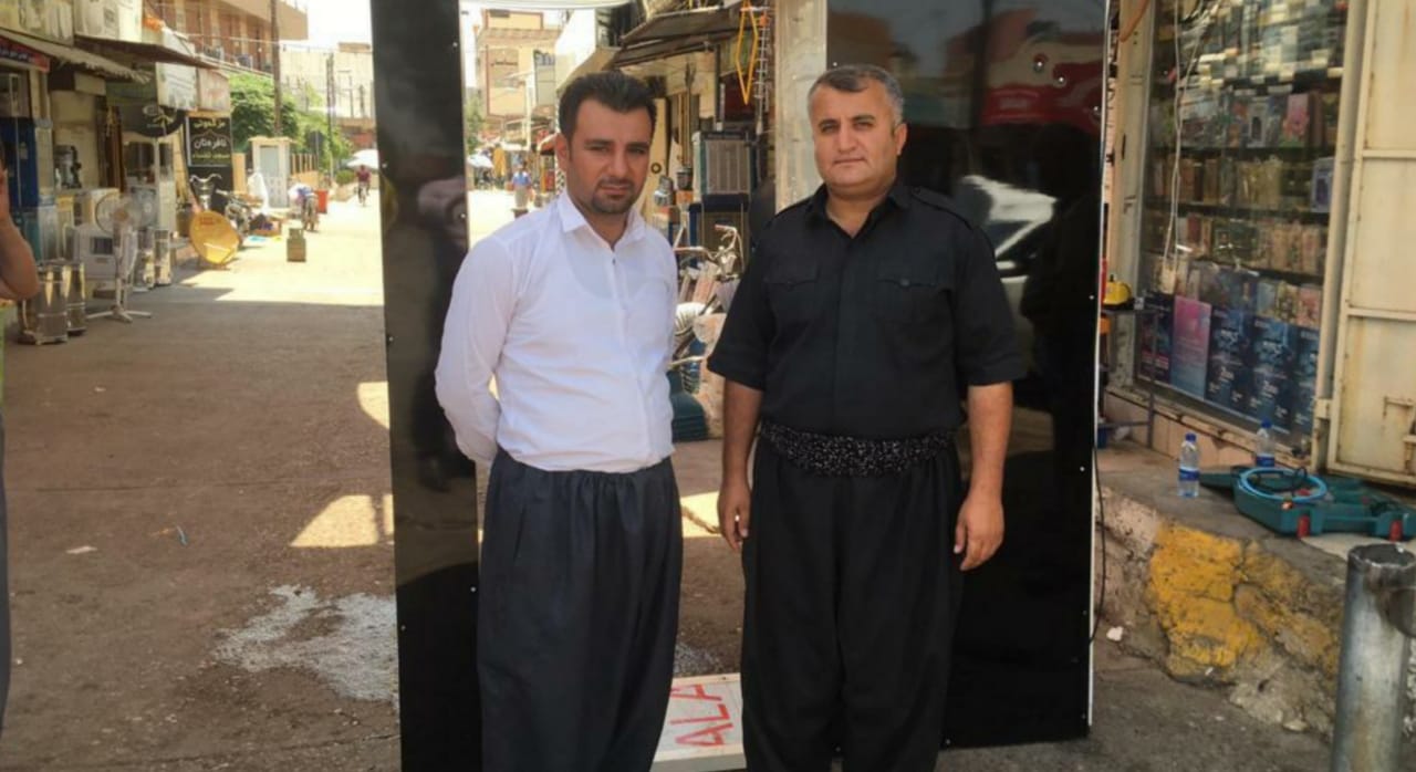 Volunteers design and install "disinfecting tunnel" in Said sadiq